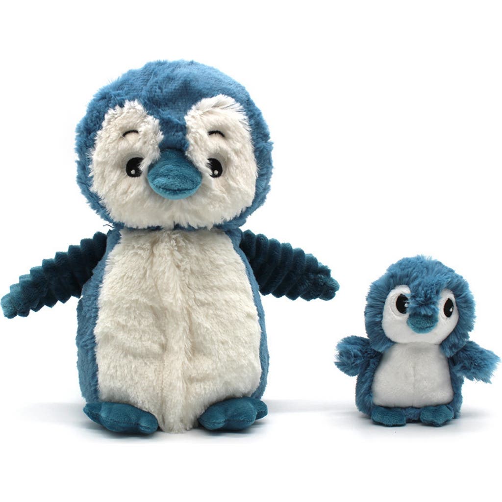 Les Ptipotos Penguin Mom & Her Baby  - Secret Keeper Plush Toy, Eco-Friendly, Soft & Washable in Blue  product