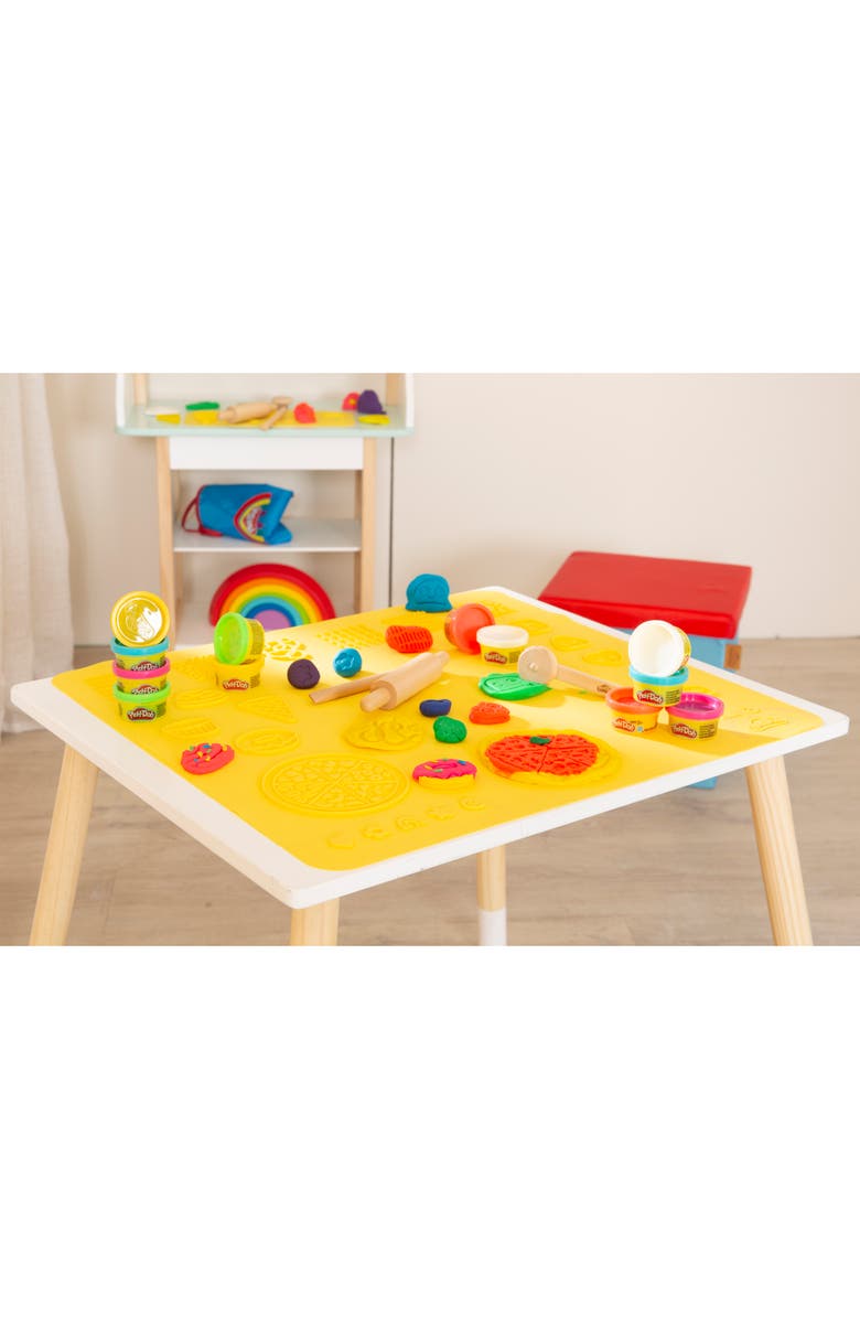 PLAY-DOH Playdoh Creative Seating Set Table, Chair, 6 Colors, 3D Mat, Tools, Kids 3+, Alternate, color, Multicolored
