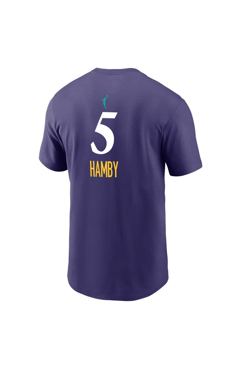 Nike Men's Nike Dearica Hamby Purple Los Angeles Sparks Explorer Edition Name & Number T-Shirt, Alternate, color, Purple