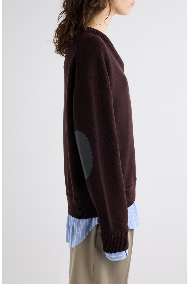 Karooniv Wool V-Neck Sweater, Alternate, color, DARK BROWN