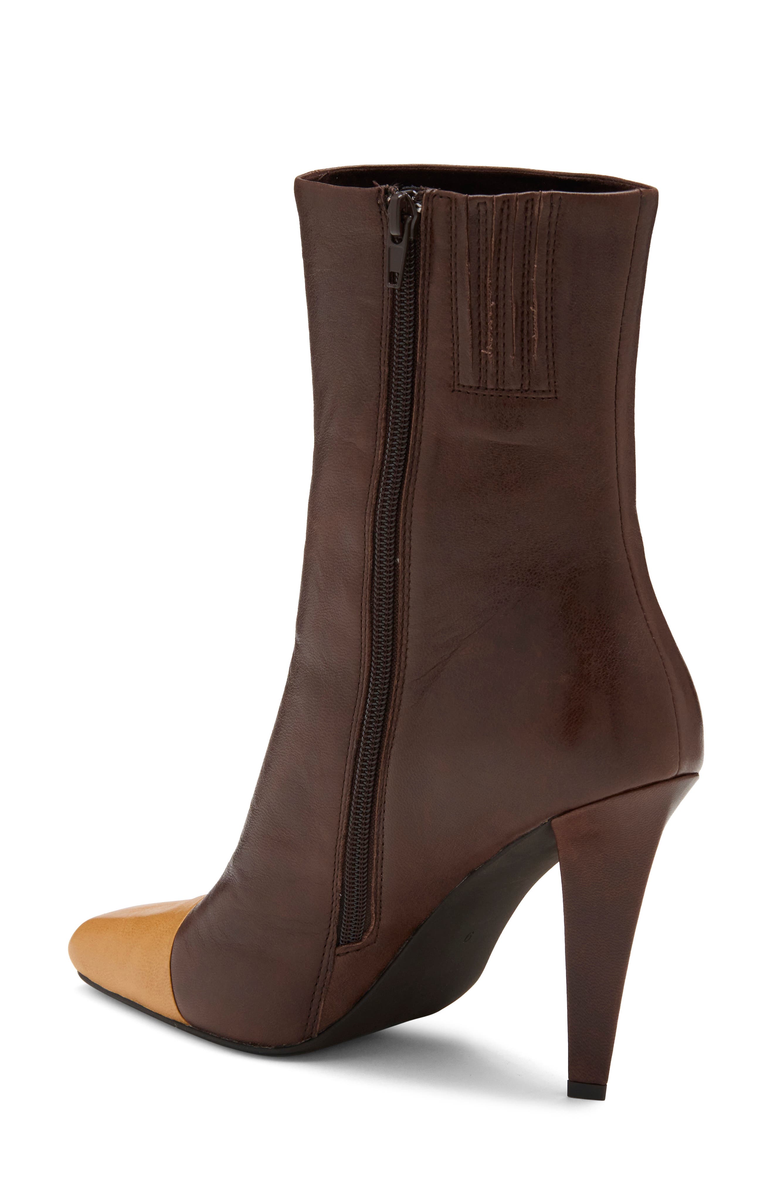 Gibraltar Leather Bootie, Alternate, color, BROWN CAMEL COMBO