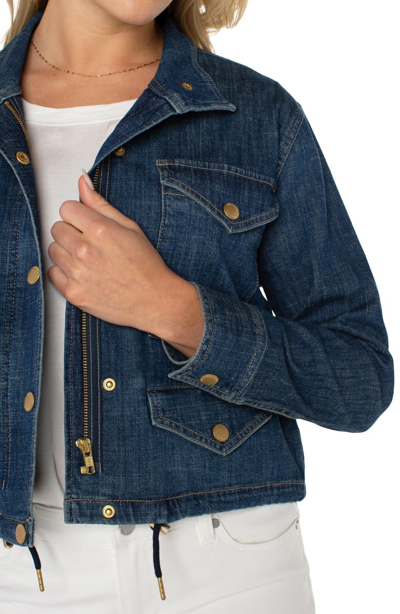 Liverpool Los Angeles Denim Crop Jacket, Alternate, color, 