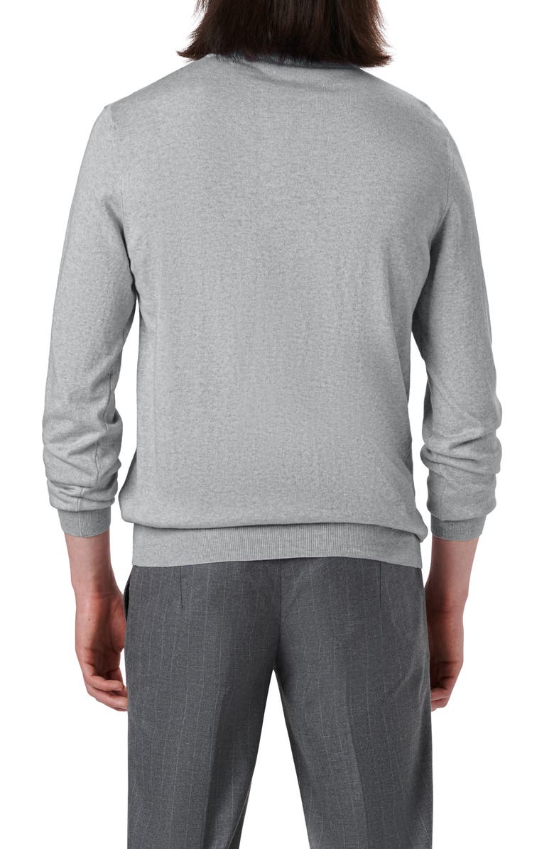 Bugatchi Cotton & Cashmere Quarter Zip Sweater, Alternate, color, 