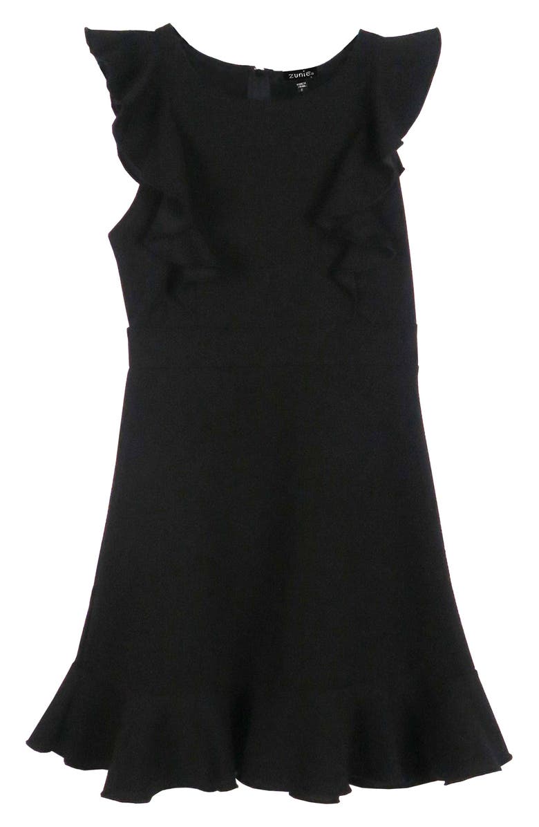 Zunie Kids' Ruffle Skater Dress, Main, color, 