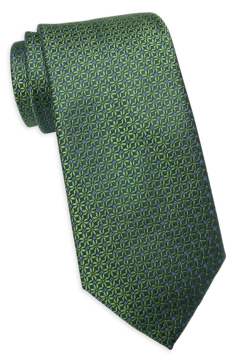 Ted Baker London Chichcote Windwheel Silk Blend Tie, Main, color, Green