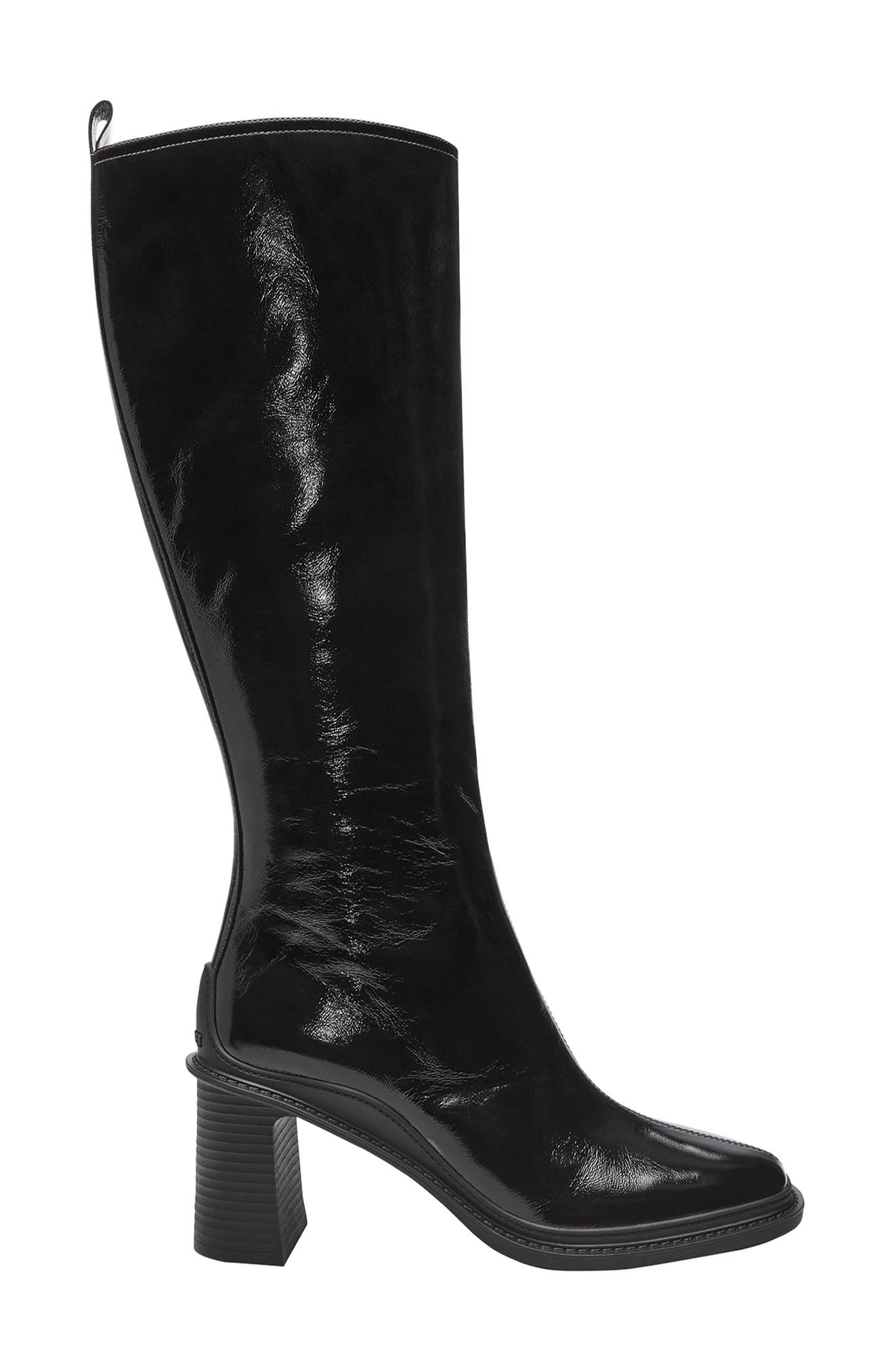 Sculpted C Tall Boot, Alternate, color, BLACK