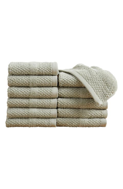 12-Pack Checker Texture Washcloths