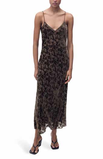 MANGO Floral Jacquard Dress
