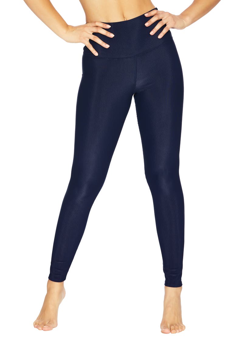 Ayla Rib Leggings, Main, color, MARINE NAVY