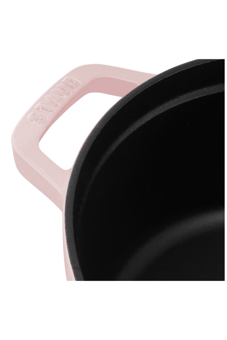 4-Quart Enameled Cast Iron Dutch Oven, Alternate, color, PEONY PINK