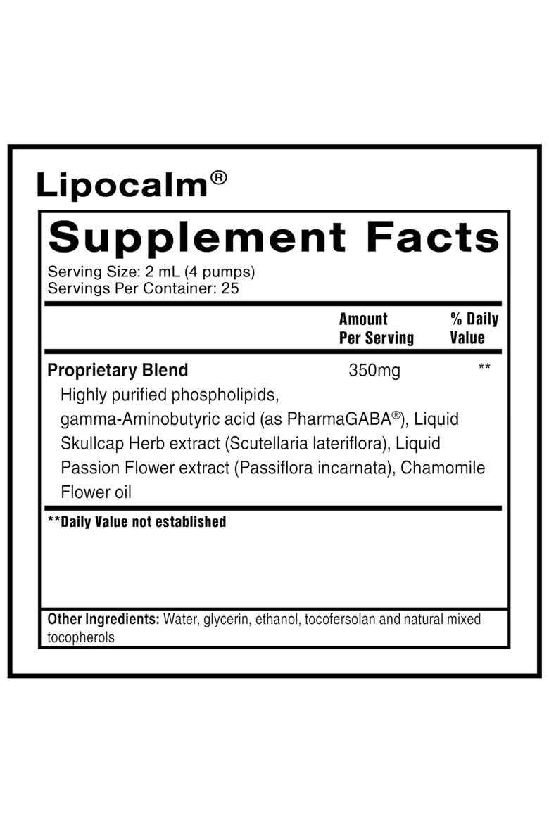 LipoCalm Liposomal PharmaGABA Chamomile Passionflower and Skullcap Supplement, Alternate, color, None