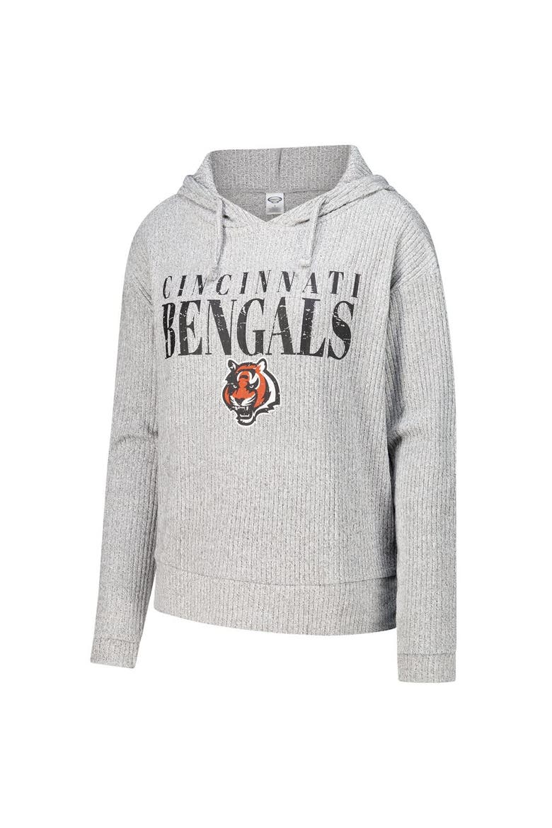 Women's Concepts Sport Gray Cincinnati Bengals Juniper Long Sleeve Hoodie T-Shirt & Shorts Set, Alternate, color, Gray