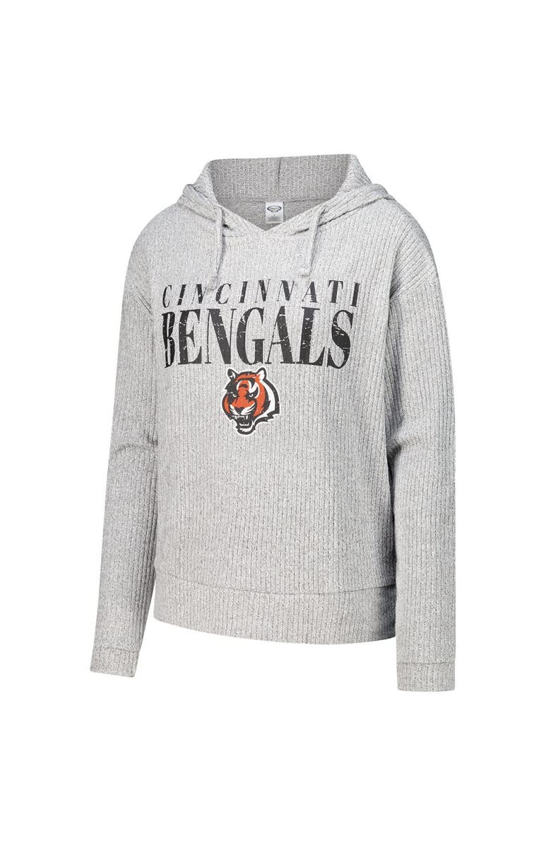 CONCEPTS SPORT Women's Concepts Sport Gray Cincinnati Bengals Juniper Long Sleeve Hoodie T-Shirt & Shorts Set, Alternate, color, Gray