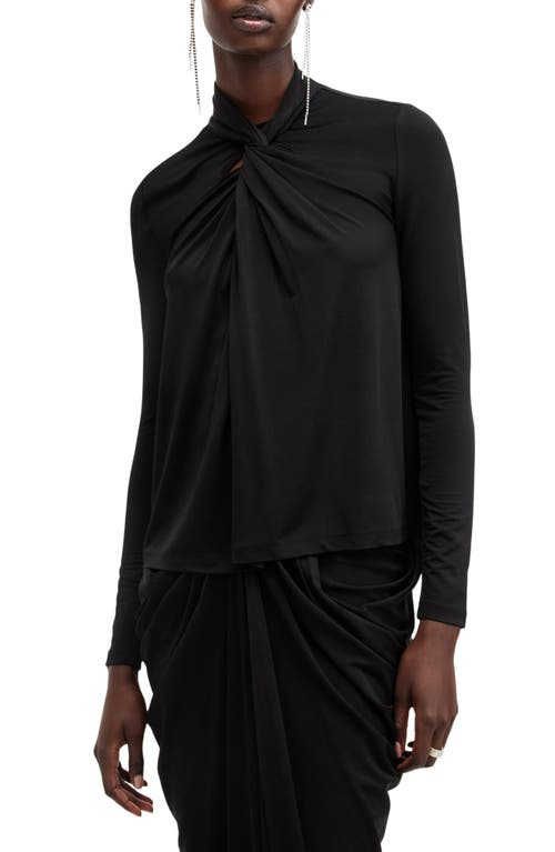 Allsaints Mina Twisted Top In Black