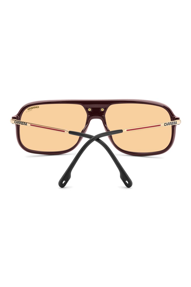 C Sport 62mm Oversize Rectangular Sunglasses, Alternate, color, BURGUNDY GOLD/ ORANGE PHOTO
