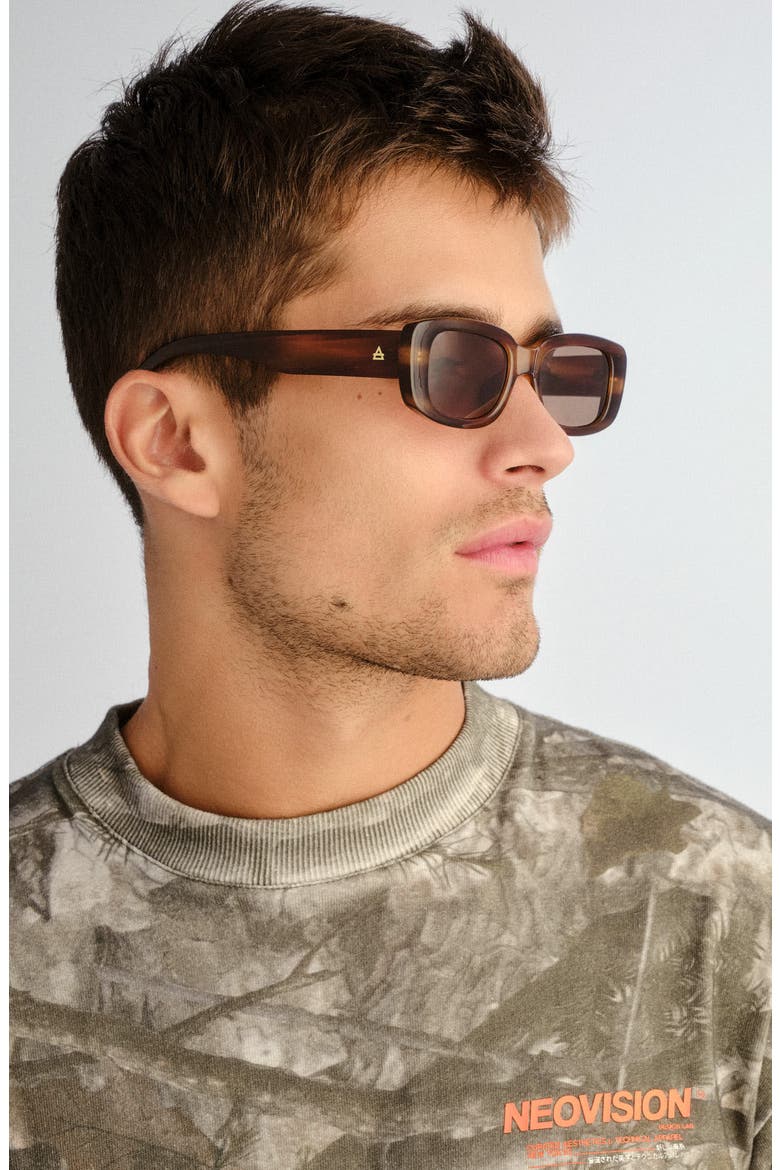 Ceres 51mm Rectangular Sunglasses, Alternate, color, CHOCOLATE HAZE