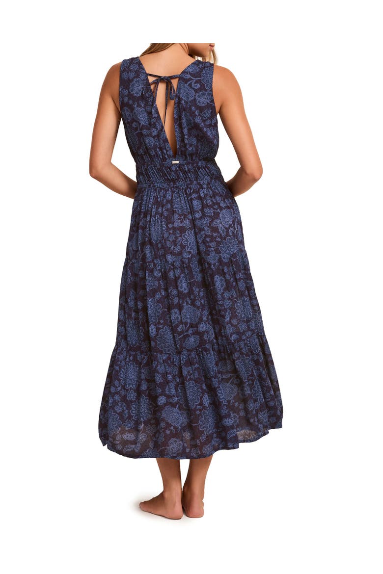 Zahira Lounge Dress, Alternate, color, Floral blue
