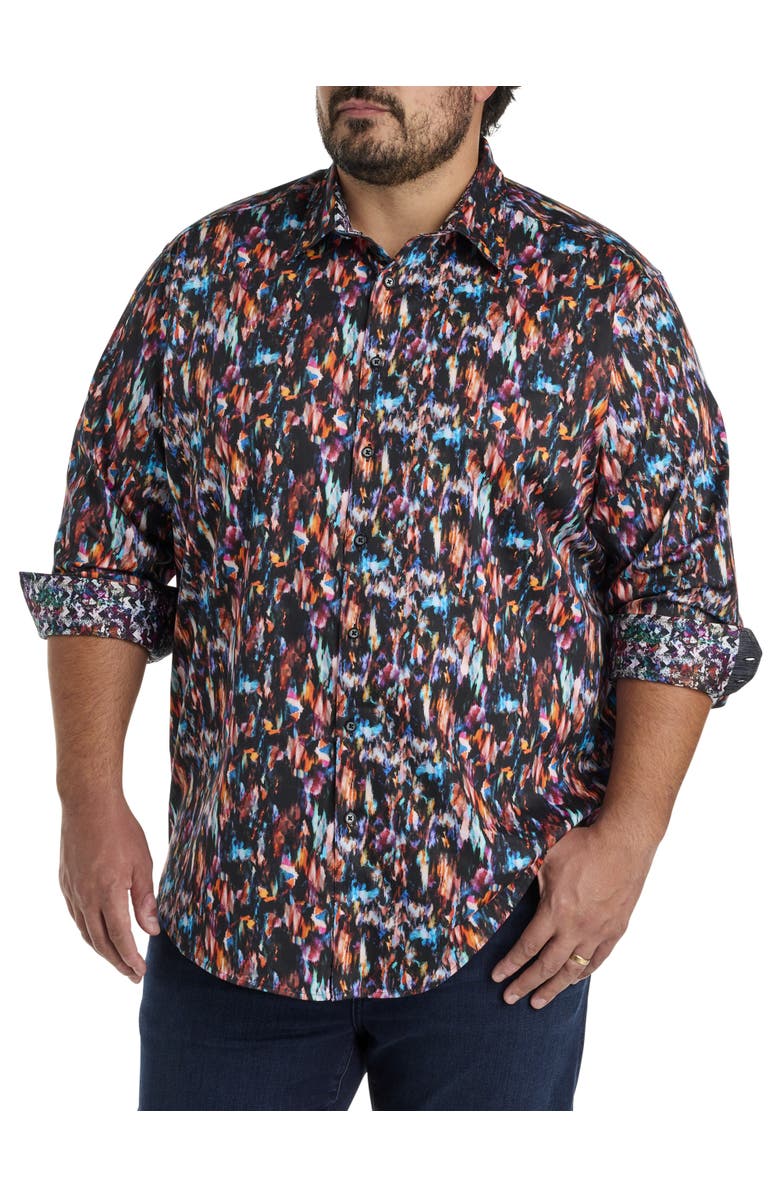 Robert Graham DXL Big & Tall Bratton Sport Shirt, Main, color, Multi