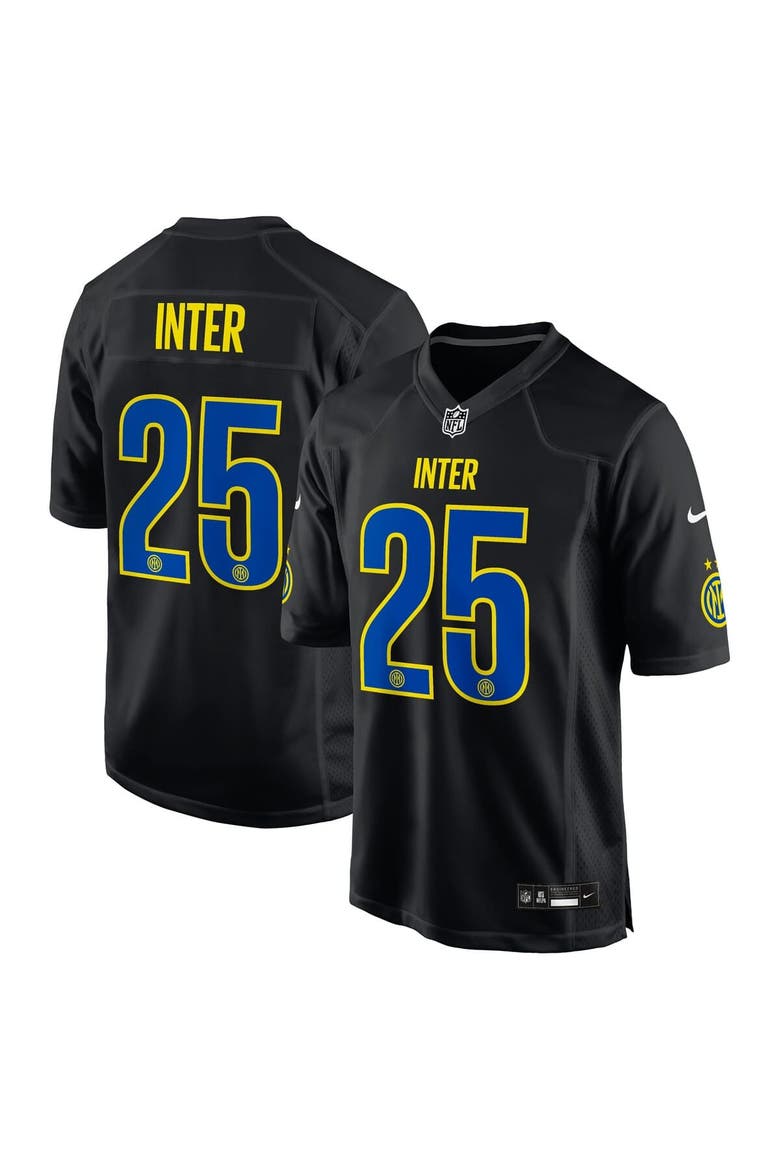 Men's Nike  Black Inter Milan 2025 Soccer x NFL Game Jersey, Main, color, Black