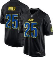 Nike Men's Nike  Black Inter Milan 2025 Soccer x NFL Game Jersey
