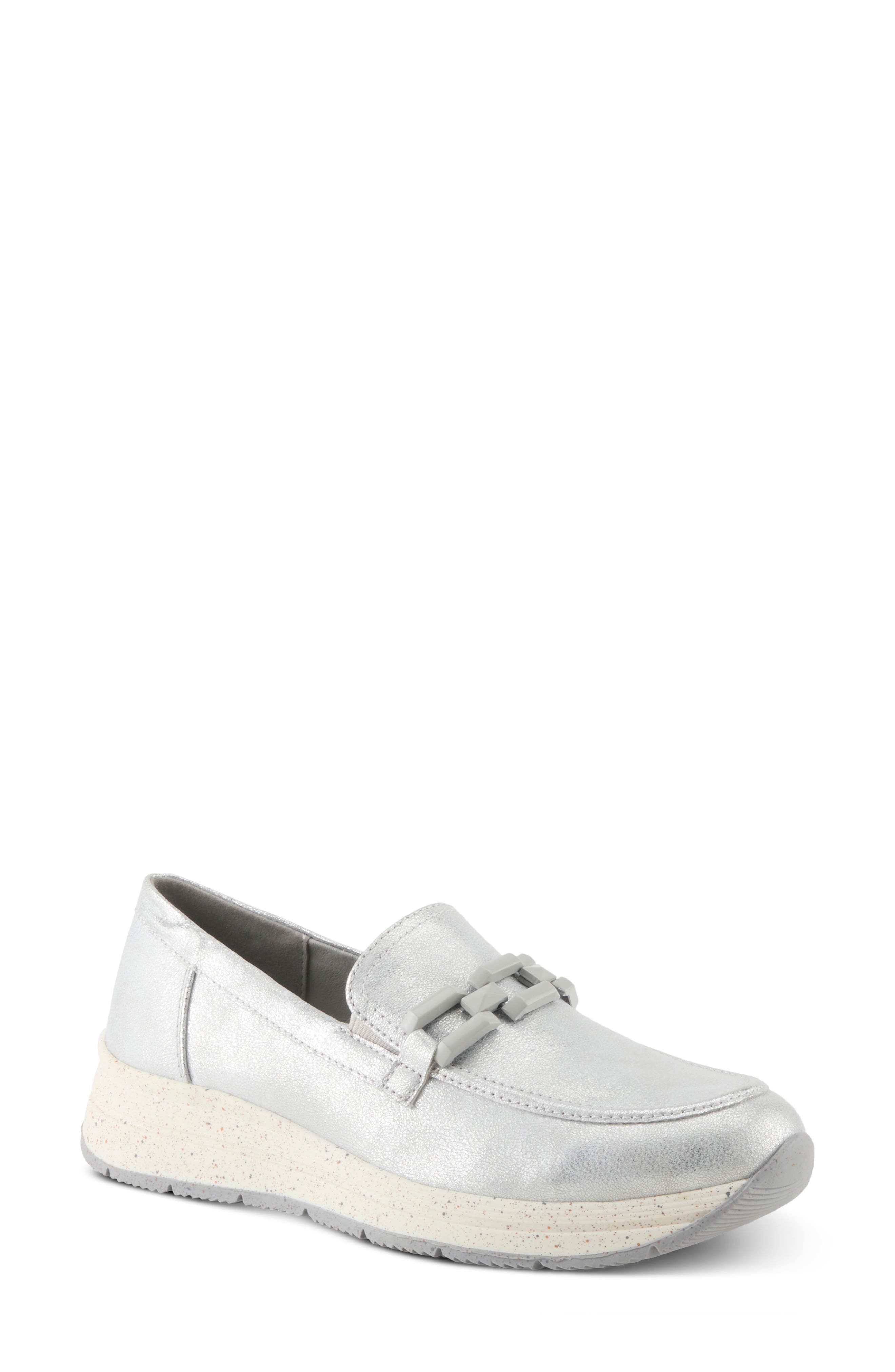 Demonte Loafer, Main, color, SILVER