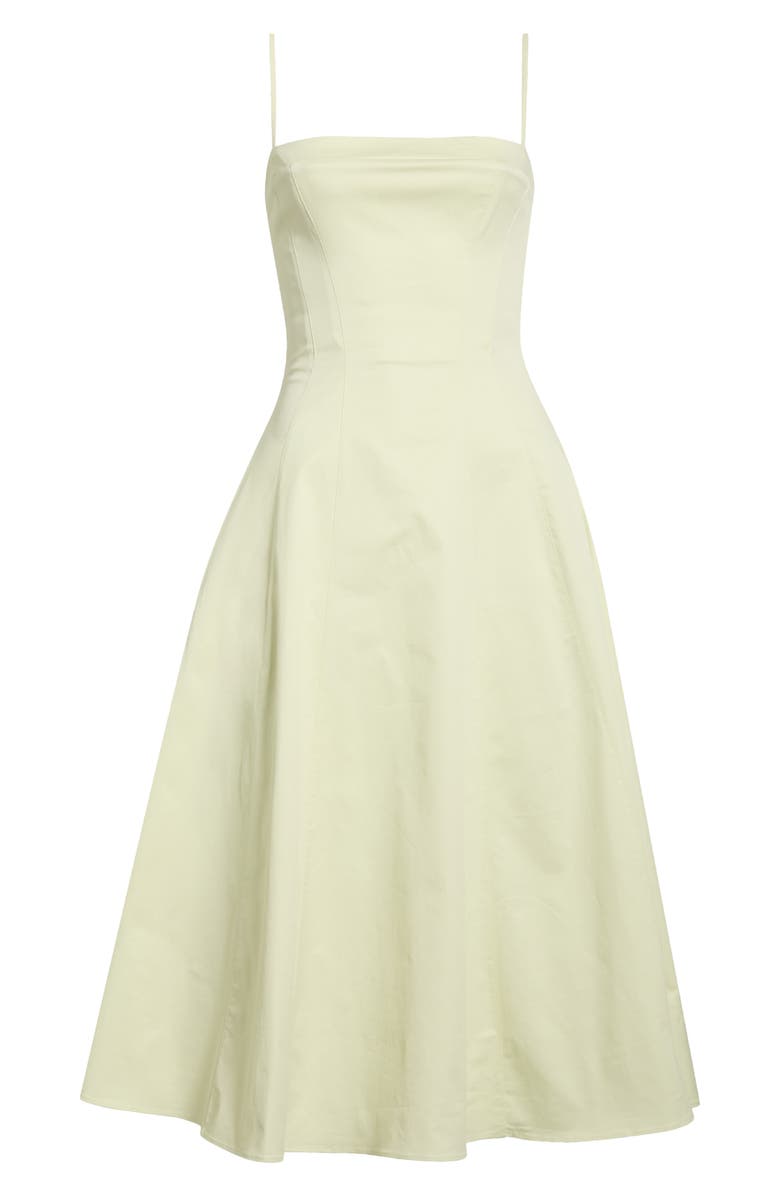 HOUSE OF CB Dolly Seamed Midi Sundress, Alternate, color, Matcha Green