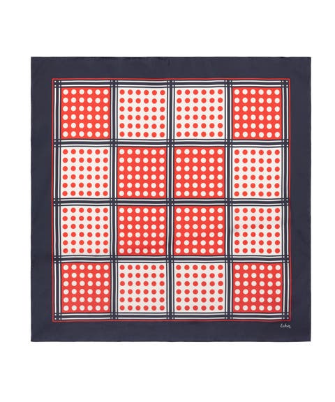Grid Dots Silk Square