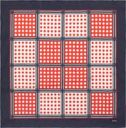 Echo Grid Dots Silk Square