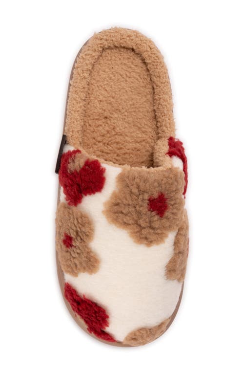 Muk Luks Joss Faux Shearling Lined Slipper In Brown
