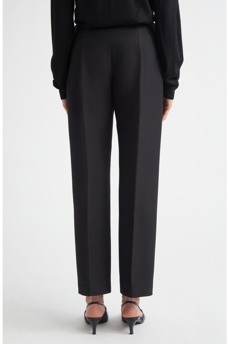 Slim Wool & Silk Evening Trousers, Alternate, color, BLACK