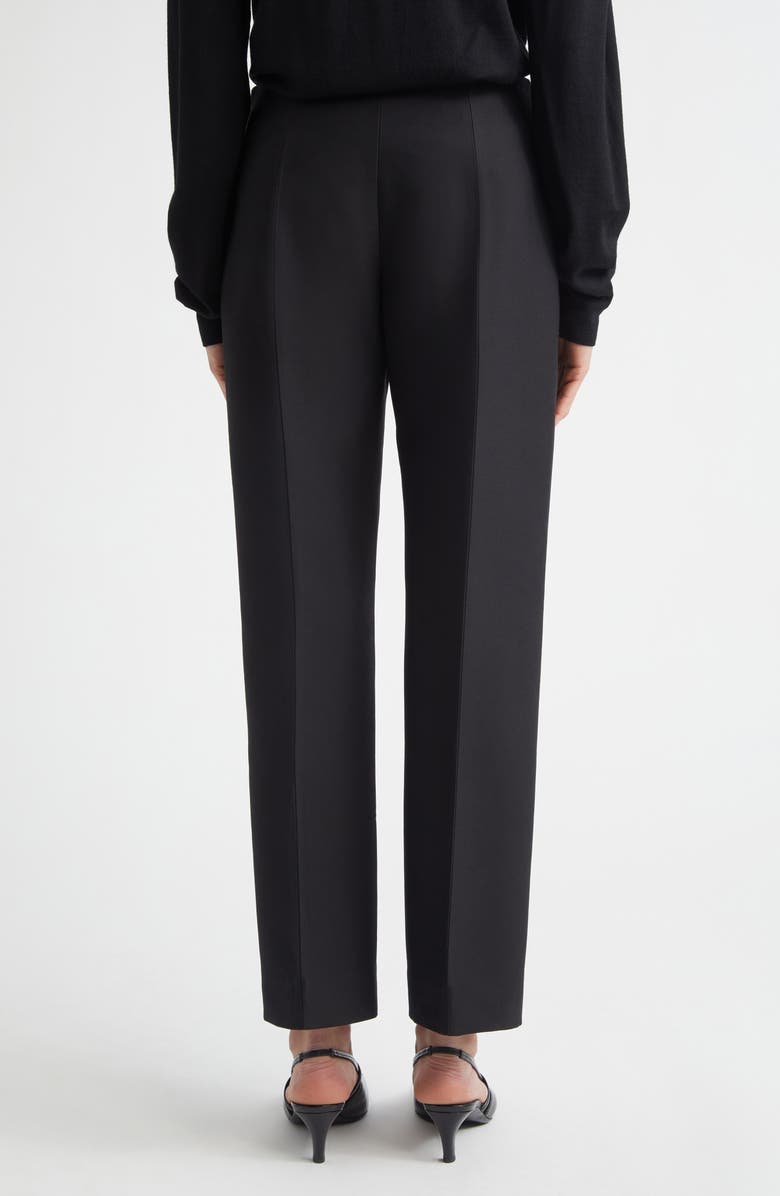 TOTEME Slim Wool & Silk Evening Trousers, Alternate, color, Black