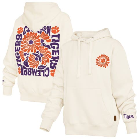 Women's Pressbox  Cream Clemson Tigers Elena Janise Hoodie