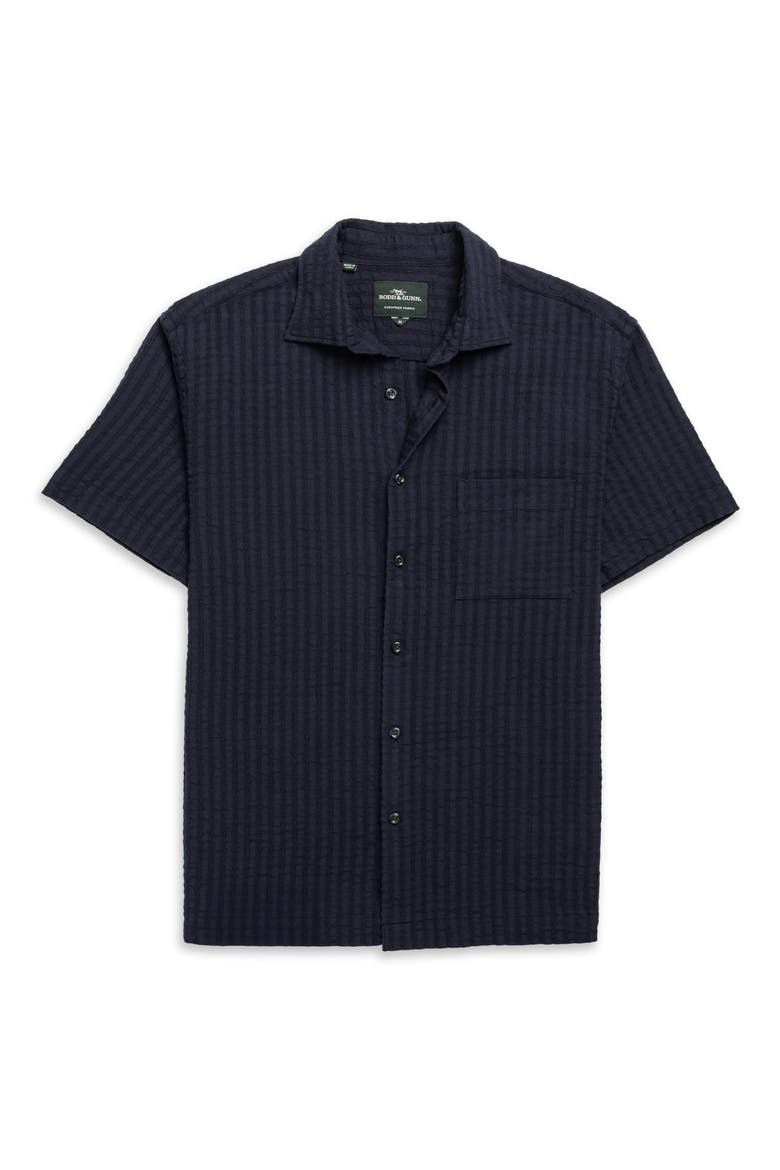 Mystery Creek Weekend Fit Short Sleeve Button-Up Shirt, Alternate, color, MIDNIGHT