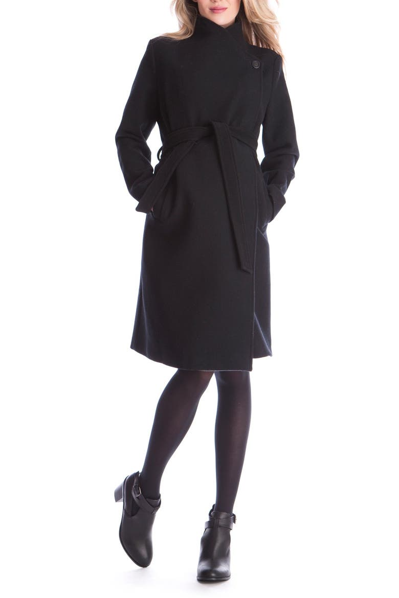 'Donatella' Maternity Jacket, Alternate, color, BLACK/ CHARCOAL