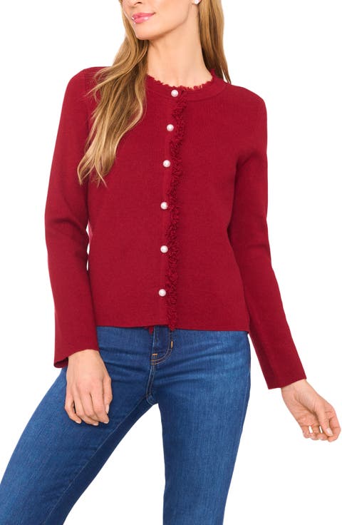 Fringe Trim Cardigan