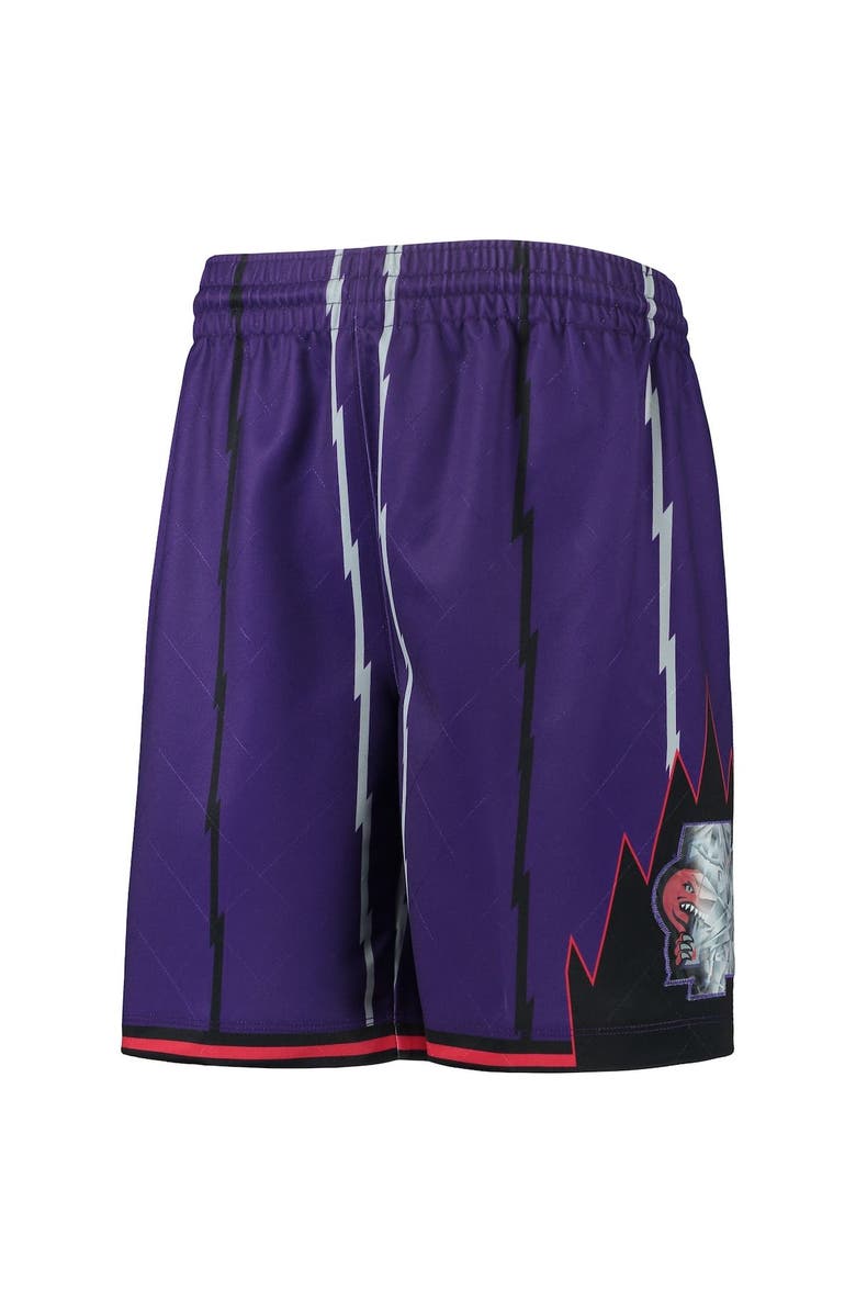 Mitchell & Ness Youth Mitchell & Ness Purple Toronto Raptors 1998 Hardwood Classics 75th Anniversary Swingman Shorts, Alternate, color, 