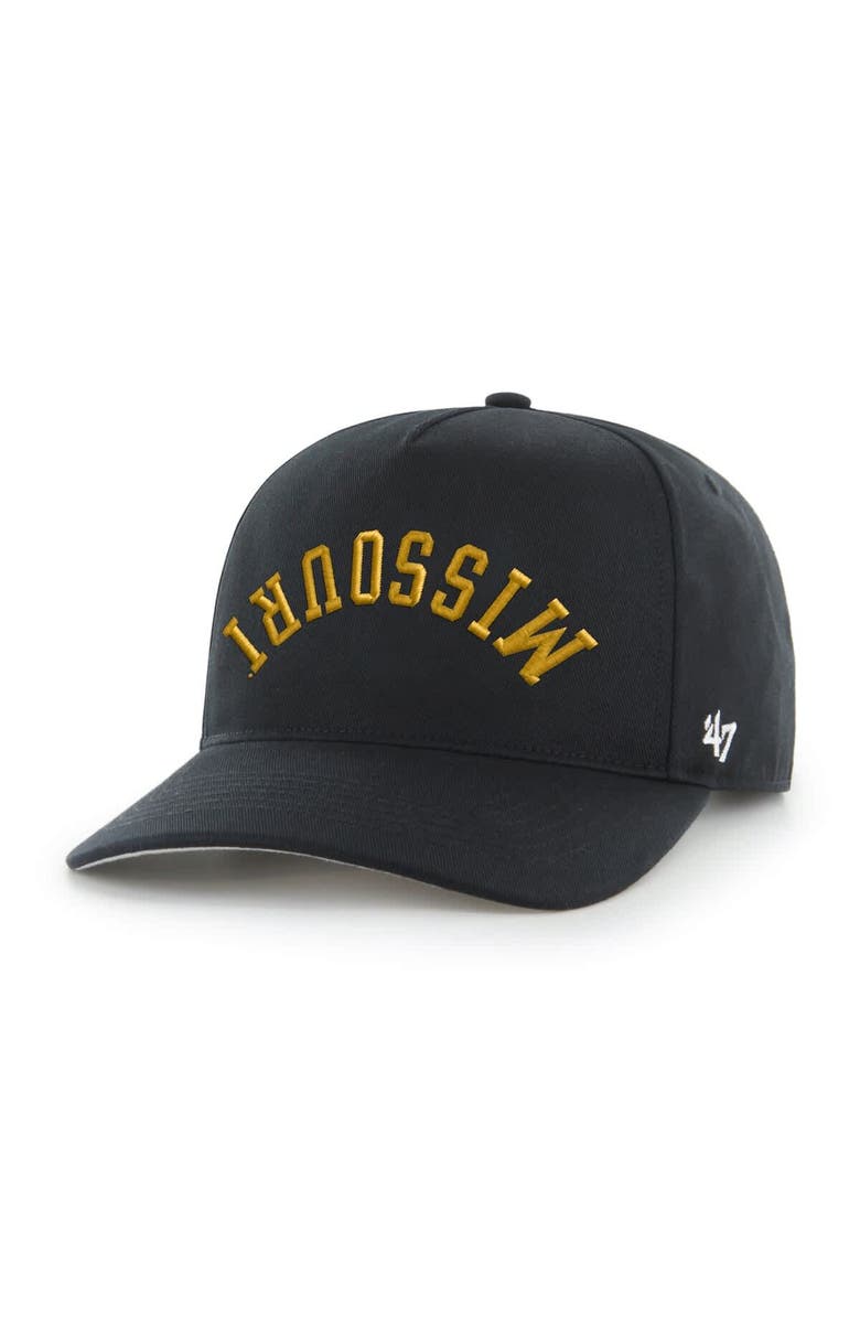 '47 Men's '47 Black Missouri Tigers Flip Script Hitch Adjustable Hat, Alternate, color, Black