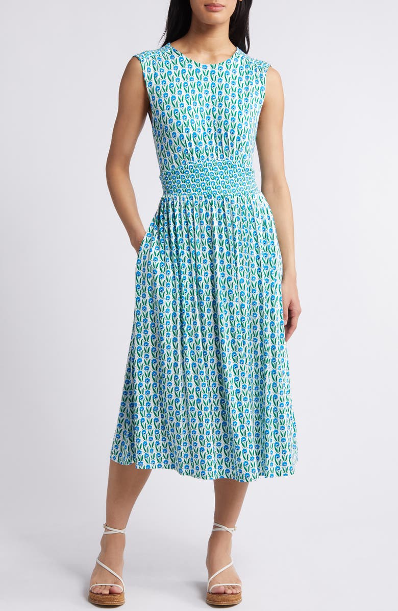 Boden Waist Detail Sleeveless Dress, Main, color,