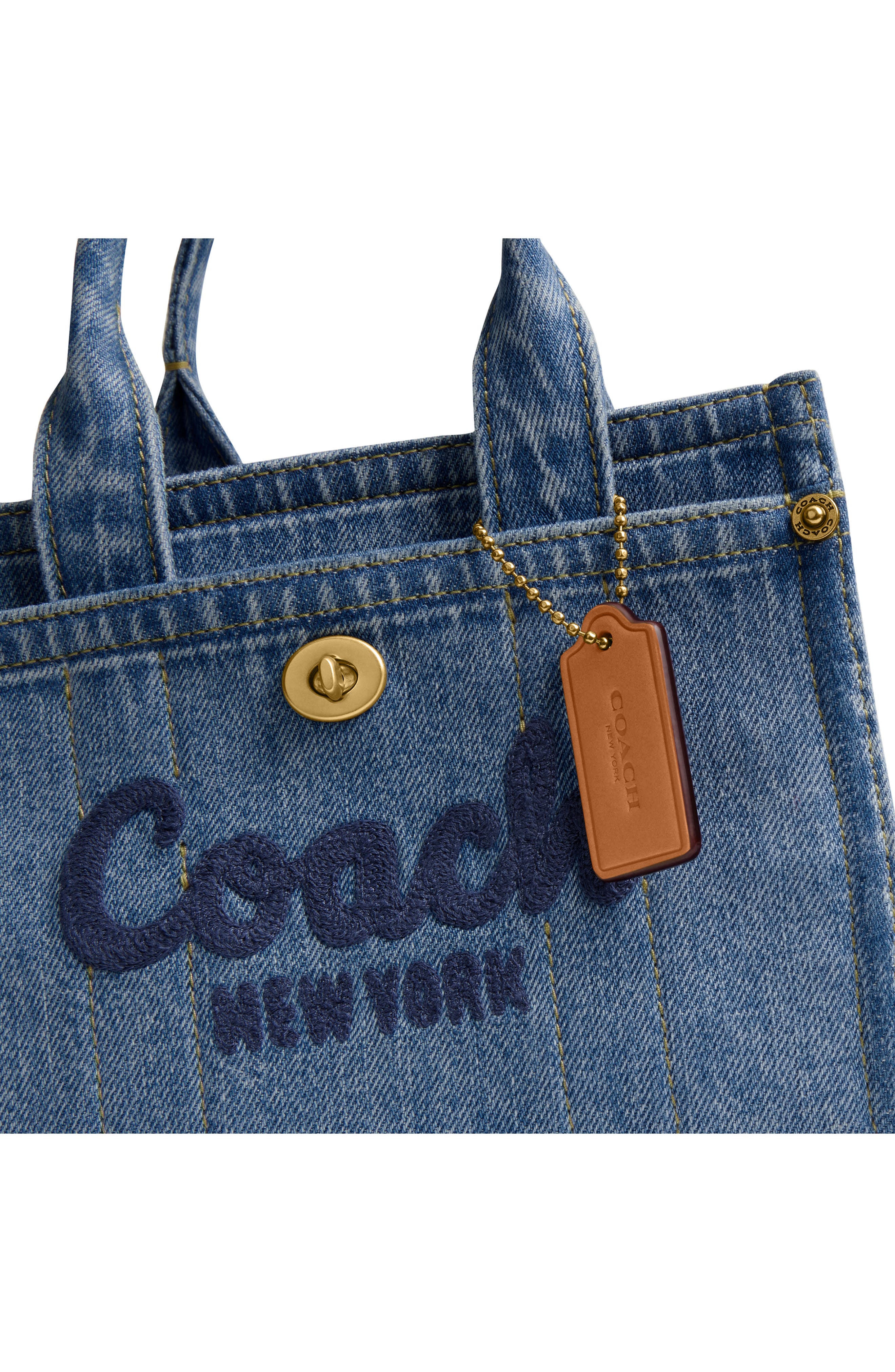 COACH Denim Cargo Tote, Alternate, color, 