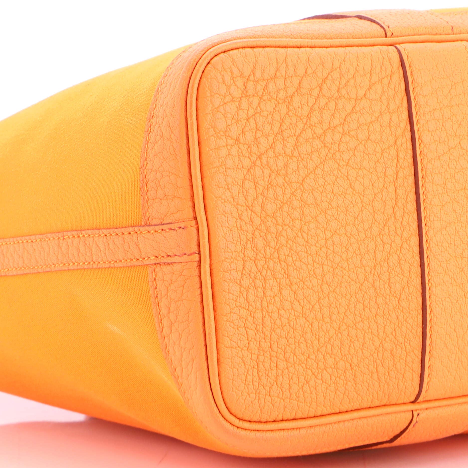 Garden Party Zip Tote Toile and Leather 36, Alternate, color, Orange H