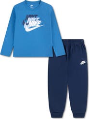 Nike Kids' Multi Futura Logo Long Sleeve Tee & Joggers Set