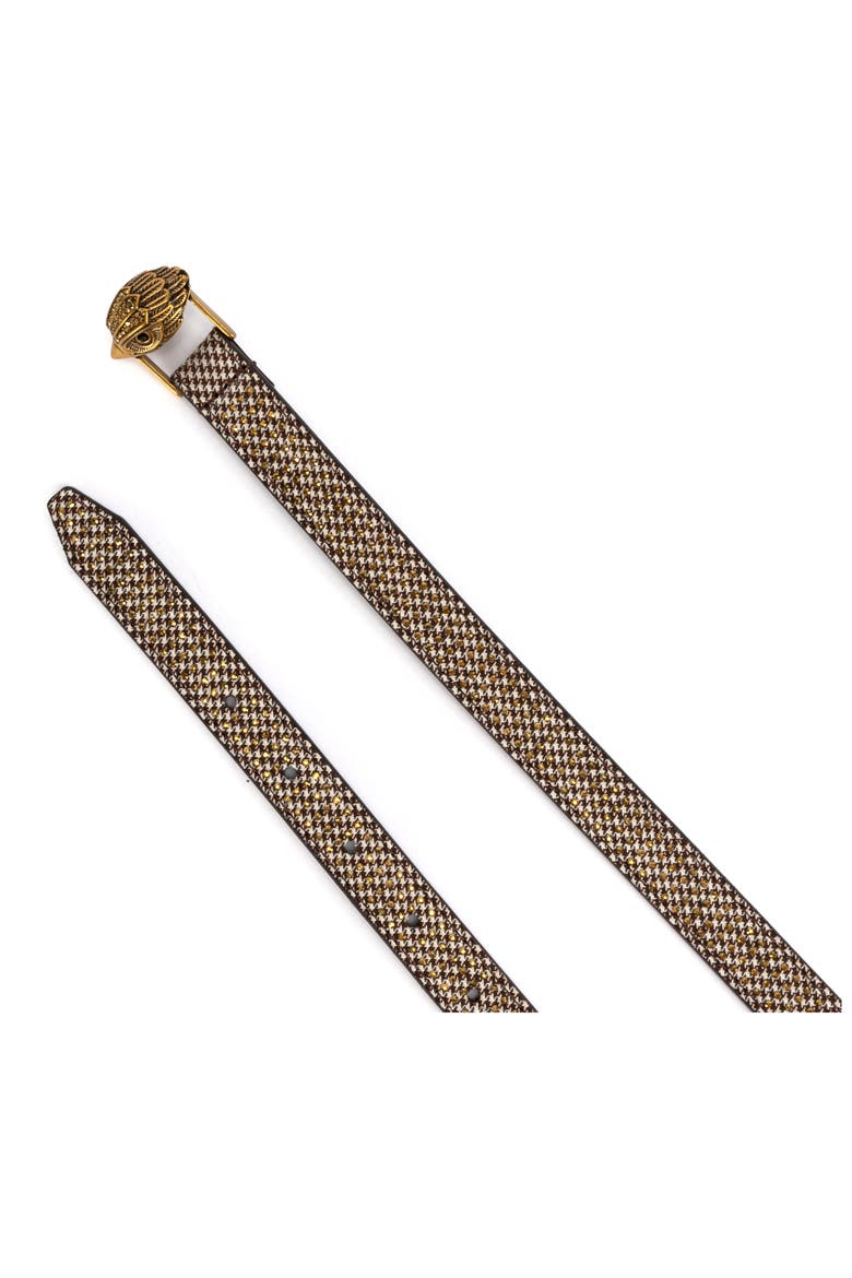 Crystal Houndstooth Belt, Alternate, color, GOLD