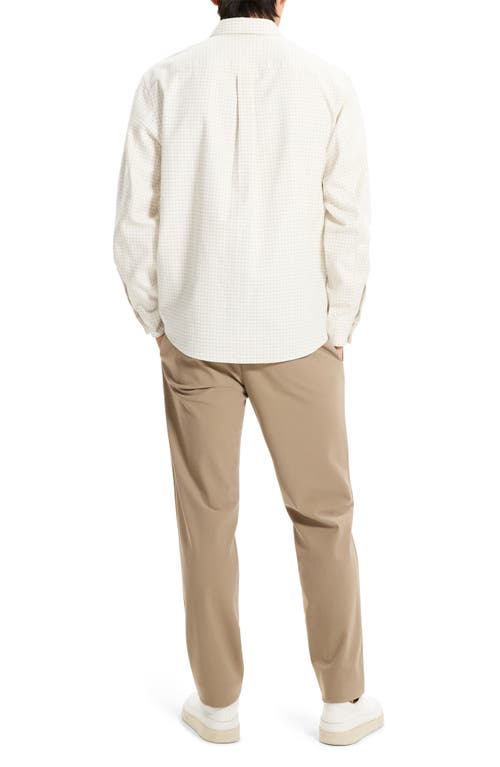 Theory Weekend Woods Check Cotton Button-up Shirt In White
