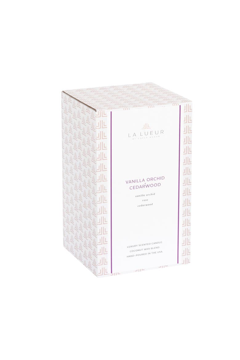 Vanilla Orchid + Cedarwood Candle, Alternate, color, 17 oz