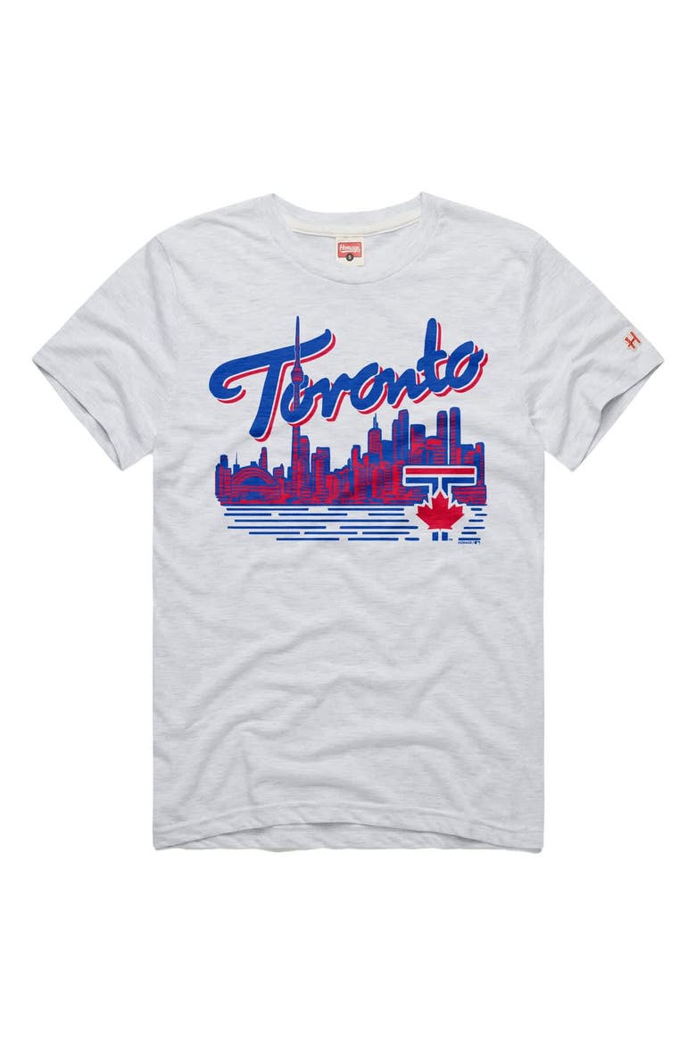 Men's Homage Ash Toronto Blue Jays Tri-Blend Hyperlocal T-Shirt, Main, color, Ash