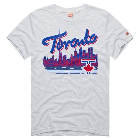 Men's Homage Ash Toronto Blue Jays Tri-Blend Hyperlocal T-Shirt