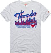 Homage Men's Homage Ash Toronto Blue Jays Tri-Blend Hyperlocal T-Shirt