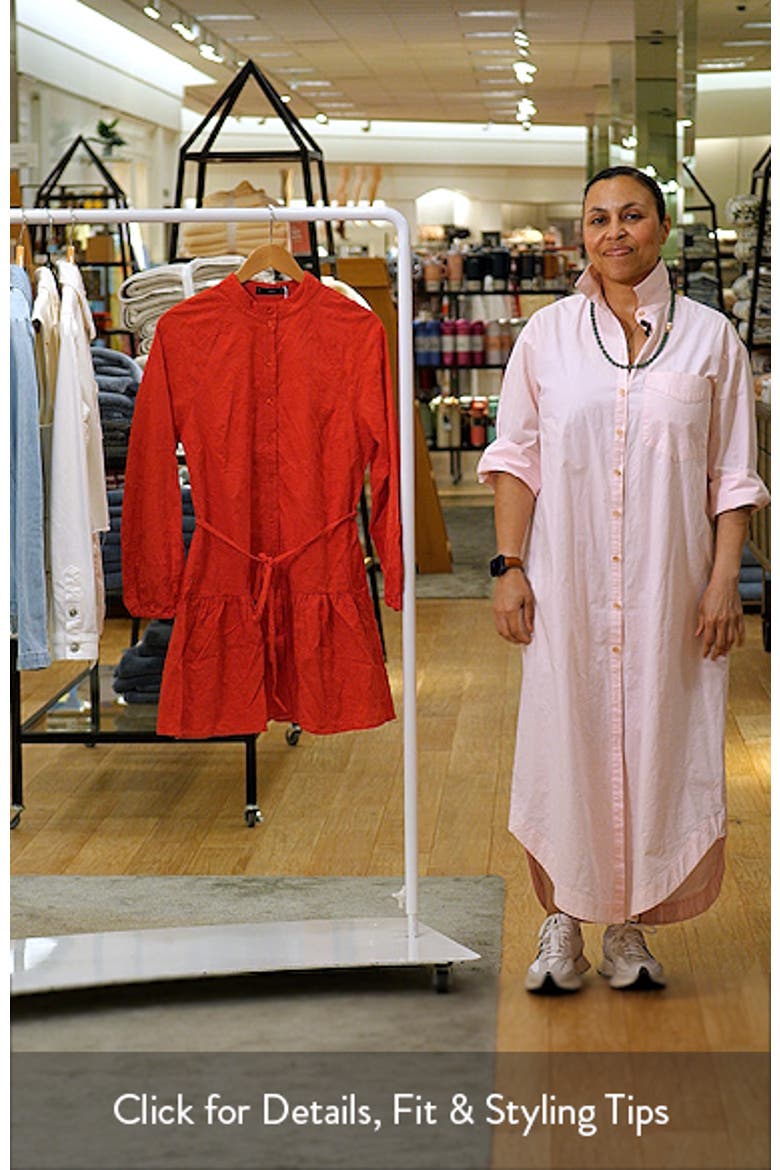 Embroidered Long Sleeve Cotton Shirtdress video