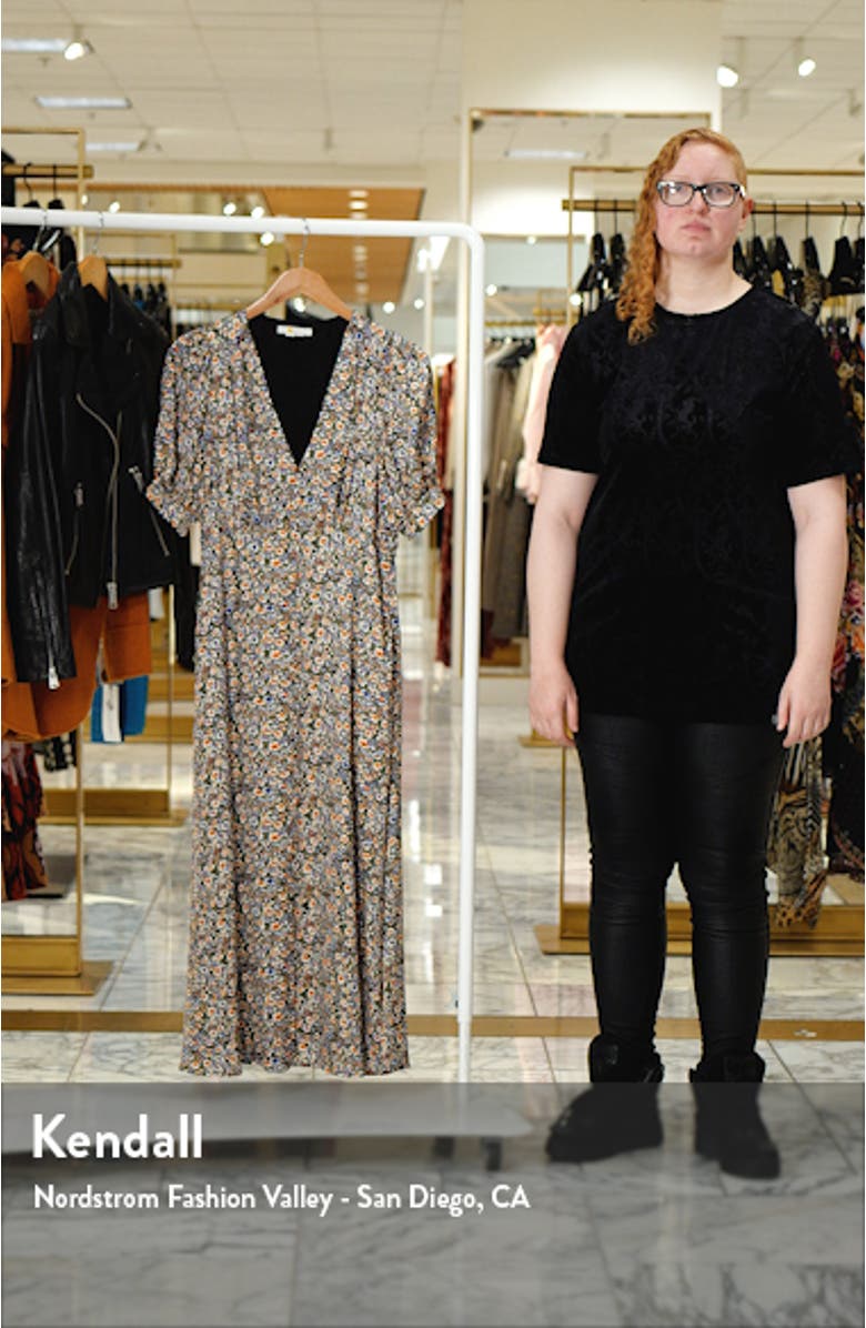 Floral Satin Midi Dress, sales video thumbnail