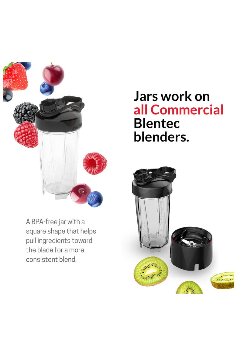 GO Reusable Single Serve Blender Bottle with Travel Lid, Alternate, color, Clear